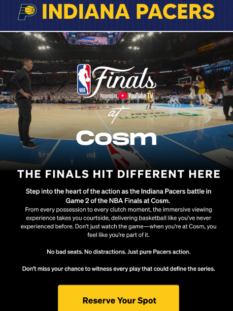 Ad example - COSM